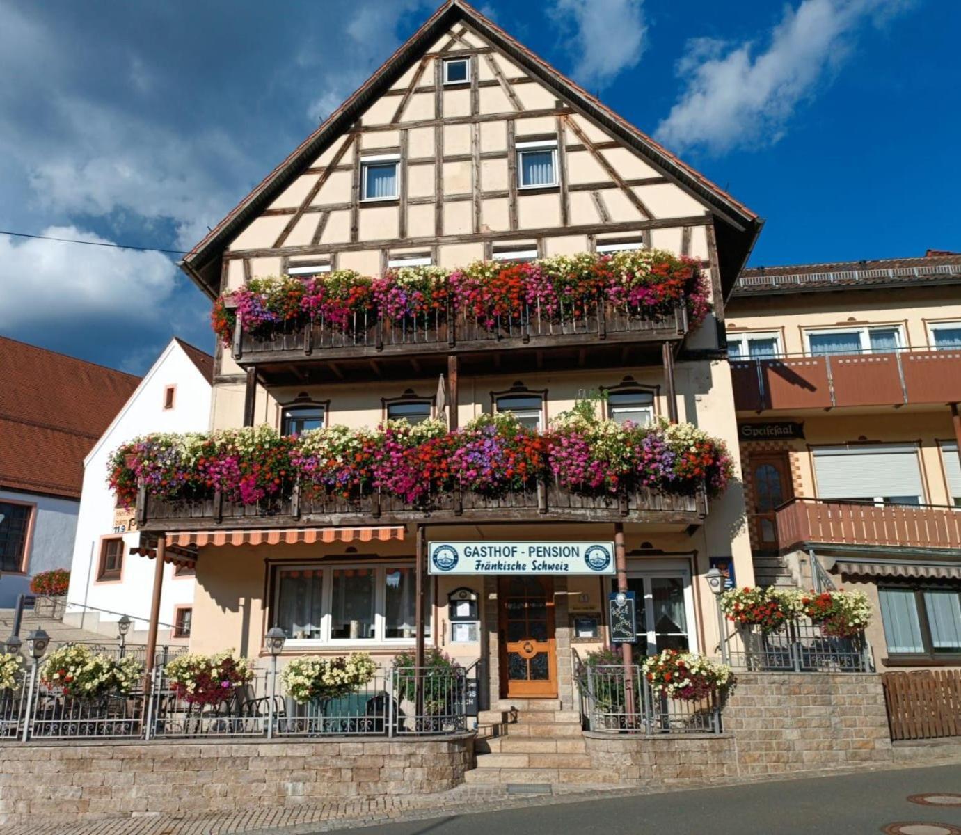 Gasthof-Pension Fraenkische Schweiz Obertrubach מראה חיצוני תמונה